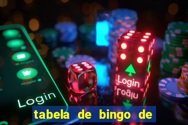 tabela de bingo de 1 a 100